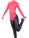 Pink Red Latex Leotard & Catsuit Second Skin Clothing with Trousers