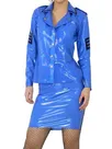 Second Skin Navy Blue Latex Female Soldier Uniform Second Skin Navy Blue Latex Female Soldier Uniform