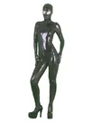 Dark Gray Full Body Latex Catsuit Second Skin Clothing with Open Eyes