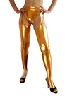 Second Skin Gold Zentai Costume Wetlook Shiny Metallic Sexy Bumbum Costume (G-string&bumbum Trousers)