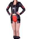 Second Skin Black and Red War Hero Latex Dress Second Skin Black and Red War Hero Latex Dress