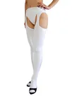 Second Skin White Spandex Costume Wetlook Shiny Metallic Sexy Shorts