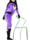 Lycra Spandex Morph Zentai Purple and Black Unisex Catsuit Unitard Second Skin Clothing Party Costume Lycra Spandex Morph Zentai Purple and Black Unisex Catsuit Unitard Second Skin Clothing Party Costume