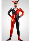 Second Skin Harley Quinn Zentai Skinsuit Costume Wetlook Shiny Metallic Zentai Skinsuit Suit