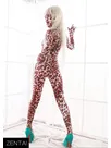 Zentai Brown Classic Leopard Spots Dupont Catsuit Unitard Second Skin Clothing Tights