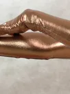 Second Skin Zentai Brown Zentai Costume Wetlook Shiny Metallic Gloves