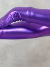 Second Skin Zentai Purple Zentai Costume Wetlook Shiny Metallic Gloves Second Skin Zentai Purple Zentai Costume Wetlook Shiny Metallic Gloves