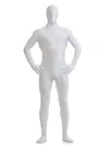 White Full Body Unitard Second Skin Costume Spandex Halloween Holiday Lycra Cosplay Suit