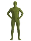 Deep Green Olive Green Full Body Morph Costume Spandex Holiday Unisex Lycra Unitard Second Skin Zentai Suit