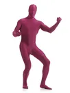 Burgundy Red Wine Color Full Body Morph Costume Spandex Holiday Unisex Unitard Second Skin Zentai Suit
