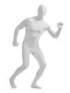 White Full Body Unitard Second Skin Costume Spandex Halloween Holiday Lycra Cosplay Suit