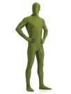 Deep Green Olive Green Full Body Morph Costume Spandex Holiday Unisex Lycra Unitard Second Skin Zentai Suit
