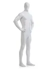 White Full Body Unitard Second Skin Costume Spandex Halloween Holiday Lycra Cosplay Suit
