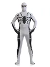 Halloween Full Body Second-skin Tights White and Black Spiderman Costume Super Hero Spandex Skinsuit Unisex Lycra Zentai Catsuits