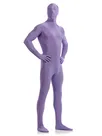 Light Purple Full Body Morph Costume Spandex Holiday Unisex Lycra Unitard Second Skin Zentai Suit