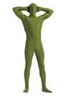 Deep Green Olive Green Full Body Morph Costume Spandex Holiday Unisex Lycra Unitard Second Skin Zentai Suit
