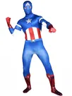 Blue Captain America Full Body Unitard Second Skin Costume Halloween Spandex Holiday Unisex Cosplay Zentai Suit Blue Captain America Full Body Unitard Second Skin Costume Halloween Spandex Holiday Unisex Cosplay Zentai Suit