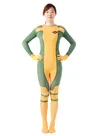 Yellow Green Full Body Unitard Second Skin Costume Halloween Spandex Holiday Unisex Cosplay Zentai Suit