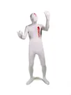 White Gun Shot Blood Full Body Second Skin Costume Halloween Spandex Skinsuit Holiday Unisex Cosplay Zentai Suit