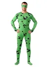Green Question Mark Full Body Second Skin Costume Halloween Spandex Skinsuit Holiday Unisex Cosplay Zentai Suit