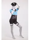 Blue and Black Police Full Body Second Skin Costume Spandex Skinsuit Holiday Unisex Cosplay Zentai Suit
