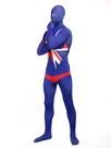 Uk National Flag Full Body Second Skin Costume Halloween Spandex Skinsuit Holiday Unisex Cosplay Zentai Suit