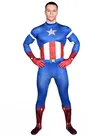 Blue Captain America Full Body Unitard Second Skin Costume Halloween Spandex Holiday Unisex Cosplay Zentai Suit Blue Captain America Full Body Unitard Second Skin Costume Halloween Spandex Holiday Unisex Cosplay Zentai Suit
