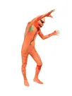 Orange Pumpkin Human Anatomy Full Body Second Skin Costume Halloween Spandex Skinsuit Holiday Unisex Cosplay Zentai Suit