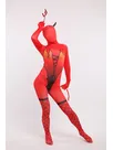 Christmas Red Elf Full Body Second Skin Costume Spandex Skinsuit Holiday Unisex Cosplay Zentai Suit Christmas Red Elf Full Body Second Skin Costume Spandex Skinsuit Holiday Unisex Cosplay Zentai Suit