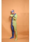 Split Color Full Body Second Skin Costume Halloween Spandex Skinsuit Holiday Unisex Cosplay Zentai Suit