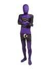 Black and Purple Full Body Second Skin Costume Halloween Spandex Skinsuit Holiday Unisex Cosplay Zentai Suit Black and Purple Full Body Second Skin Costume Halloween Spandex Skinsuit Holiday Unisex Cosplay Zentai Suit