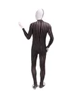 Black and White Stripe Full Body Second Skin Costume Halloween Spandex Skinsuit Holiday Unisex Cosplay Zentai Suit