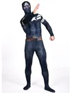 Deep Blue Captain America Full Body Second Skin Costume Halloween Spandex Skinsuit Holiday Unisex Cosplay Zentai Suit