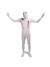 White Gun Shot Blood Full Body Second Skin Costume Halloween Spandex Skinsuit Holiday Unisex Cosplay Zentai Suit