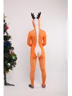 Orange Reindeer Full Body Second Skin Costume Christmas Spandex Skinsuit Holiday Unisex Cosplay Zentai Suit Orange Reindeer Full Body Second Skin Costume Christmas Spandex Skinsuit Holiday Unisex Cosplay Zentai Suit
