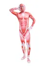 Attack on Titan Red Muscle Full Body Second Skin Costume Halloween Spandex Skinsuit Holiday Unisex Cosplay Zentai Suit