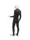 Black and White Stripe Full Body Second Skin Costume Halloween Spandex Skinsuit Holiday Unisex Cosplay Zentai Suit