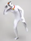 White Animal Monster Cartoon Full Body Second Skin Costume Halloween Spandex Skinsuit Holiday Unisex Cosplay Zentai Suit