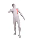 White Gun Shot Blood Full Body Second Skin Costume Halloween Spandex Skinsuit Holiday Unisex Cosplay Zentai Suit