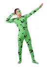 Green Question Mark Full Body Second Skin Costume Halloween Spandex Skinsuit Holiday Unisex Cosplay Zentai Suit