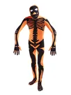 Orange Skull Full Body Second Skin Costume Halloween Spandex Skinsuit Holiday Unisex Cosplay Zentai Suit