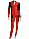 2015 Deadpool Costume Front Open Zentai Catsuit Zentai Skinsuit Second Skin Clothing without Hood Hand Feet 2015 Deadpool Costume Front Open Zentai Catsuit Zentai Skinsuit Second Skin Clothing without Hood Hand Feet