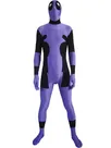 Second Skin Purple and Black Deadpool Spandex Skinsuit Zentai Suit