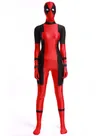 Second Skin 2016 Deadpool Costume Black and Red Zentai Spandex Skinsuit Deadpool Bodysuit Second Skin 2016 Deadpool Costume Black and Red Zentai Spandex Skinsuit Deadpool Bodysuit