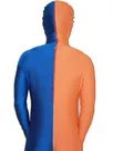 Orange and Deep Blue Christmas Split Halloween Holiday Cosplay Unisex Lycra Spandex Skinsuit Morph Second Skin Zentai Second Skin Suit