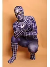 Fullbody Second-skin Super Hero Halloween White Stripe Spiderman Zentai Skinsuit Catsuits