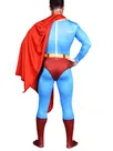 Lycra Full Body Bodysuit Superman Tights Superhero Cosplay Zentai Catsuit Zentai Skinsuit Second Skin Clothing with a Cape