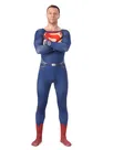 Blue Superman Fullbody Tights Superhero Cosplay Zentai Catsuit Zentai Skinsuit Second Skin Clothing with Red Cape Blue Superman Fullbody Tights Superhero Cosplay Zentai Catsuit Zentai Skinsuit Second Skin Clothing with Red Cape