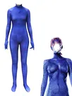 3D Printed Costume X-men Blue Spotted Magic Girl Cosplay Second Skin Full Body Zentai Catsuit Skinsuit