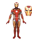 Second Skin 3D Printing Comics Wei Iron Man Cosplay One-piece Leotard Halloween Tight Outfits with Mask